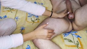 FEMDOM session with three fingers deep in slave's thick backside &mdash;  fisting &mdash;  prostate massage &mdash;  cumming
