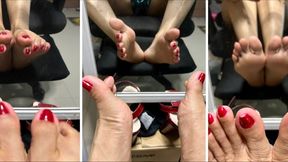 Mirror Reflection: Smooth Soles & Glossy Red Toes