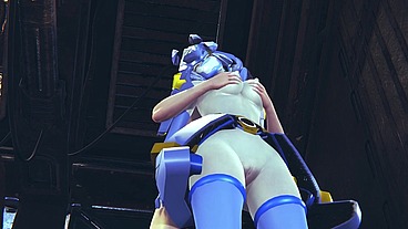 Touching Robot Girl - 3D hentai