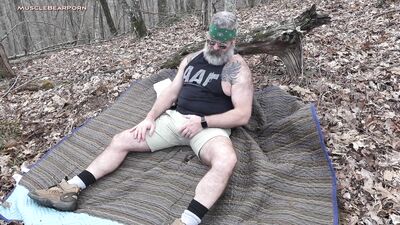 Daddy Bear Will Angell breeds Scott Ryder out in the woods