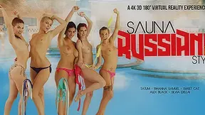 Alex Black Kattie Gold Rihanna Samuel Silvia Dellai Sweet Cat in Sauna Russian Style 1 - VRBangers