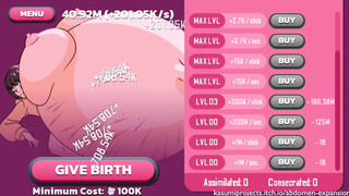 Click and click until her belly grows