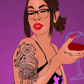 Bubblebutt Latina Gigi Flashes Her Dreamy Big Ass Cheeks and Gives a Great Blowjob on a BBC at the Animated Photoshoot
