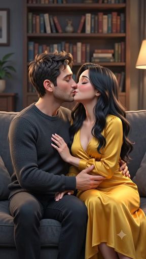 Boob press and kissing