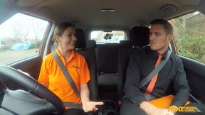 Fake Driving School - Backseat Oral Intercourse And Deep Creampie 1