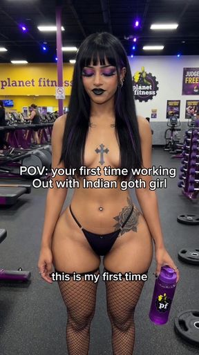 Vegan girl in gym