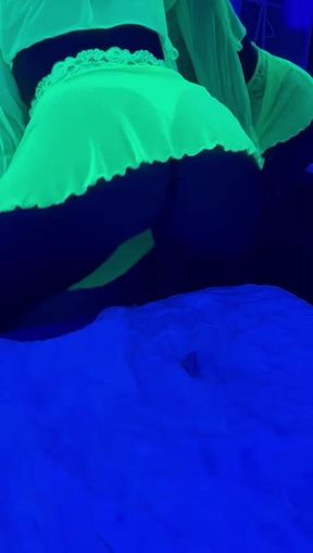 Neon Outfit Lingerie Twerk Twerking Perfect Body Booty Ass Girl