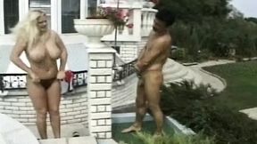 French Whore Fucks Hard Cock&#x1F32D; in Backyard