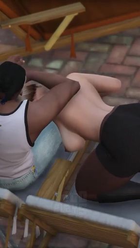 GTA 5 Franklin and Amanda - Caught Staring from the Balcony (Part 1)   Clip 1
