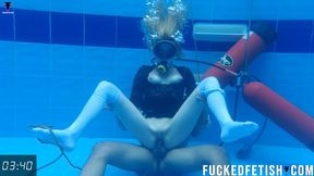 WMV Horny Ashlee Rose slut dress fuck scuba girl boy underwater 747
