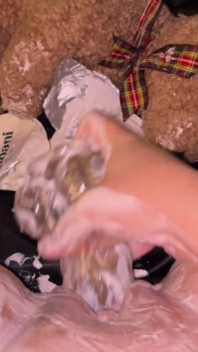 I WAS HOME ALONE &amp; THAT'S WHAT HAPPENED WHEN I SAW YOUGURT-AMATEUR ARABIAN SNOWWHITE MASTURBATES WITH DILDO- KINKY&hellip;   Clip 1