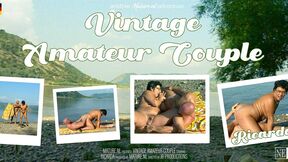 Vintage amateur couple having outdoor sex with each other where everyone can see them!