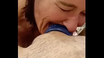 Gummy granny slurping cock