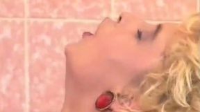 Unbelievable sexy blonde european babe takes a shower