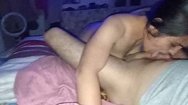 My stepmom craves my penis, I suck my penis
