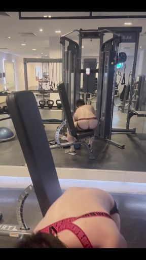 Flexing at Gym