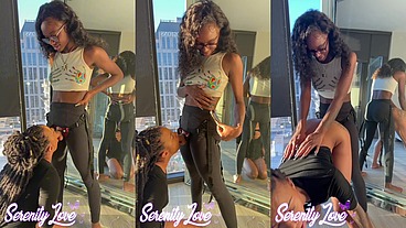 Freaky Ebony Lesbian Strap On
