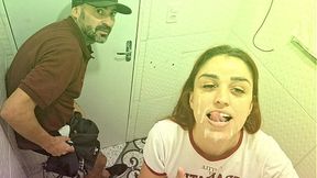 Fucked by a stranger in a bar bathroom without a condom!