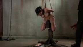 Babe Hanging On a Rope -- BDSM, Naked Woman (Only)