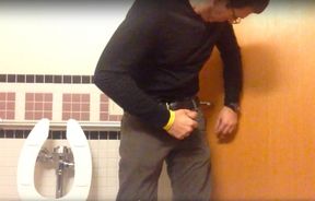 Jack-off in a hospital public toilet. Almost caught, I forgot to lock the door. I still finished jerking