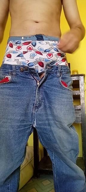 Jeans make me more sensual with my handsome body
