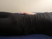 Hands-Free Cum in Athletic Compression Shorts - My First Time Ever!