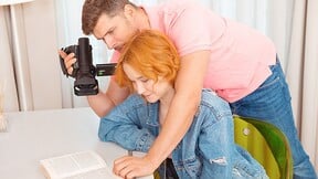 Naked cutie tests her skills