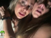 Slutty Influencers use their bodies & blowjob skills to escape! HUGE CUM LOAD IN BOTH MOUTHS!
