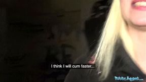 Public Agent Hot blonde fucks him for his cash offer