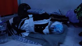 Kigurumi cumming in breathplay