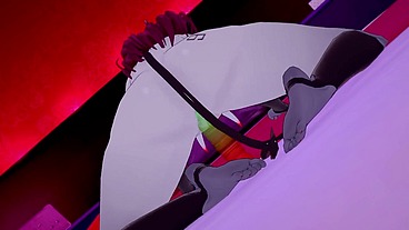 Thick Dark Elf rides big Dildo - 3D Porn