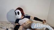 Perfect fit femboy gets anal penetration while masturbating