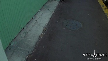 Huge titted french hard banged in pov inside a sex-shop basement