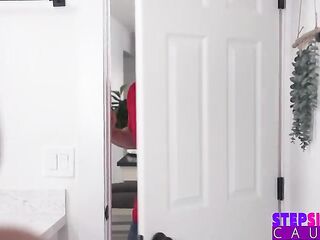 Flirty Stepsis Aria Valencia Masturbates with Sex toy Then Entreats Stepbro to Screw Her Soaked Snatch