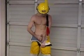 Hunky Firefighter In Uniform