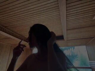 Risky sex with a stranger in a sauna