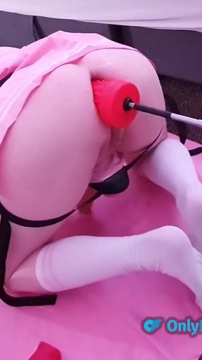 Emotional moment from &quot;Pervy in pink. English MILF Lisa Essex enjoying big anal dildos&quot;
