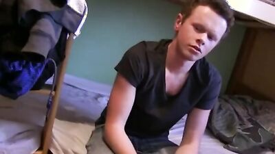 Debtdandy's debt collector arrives at dorms to suck his dick and get paid in POV