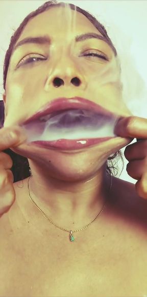 Obeying my master's orders by smoking and sucking cock