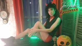 Jon Arteen`s Devilish Halloween Striptease: Smooth Moves & Crossdressing Delight!