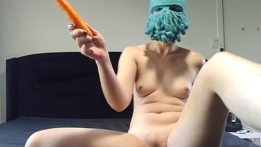cosplay Squid monster fucks masturbation video with a carrot