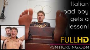 Tickle virgin Damiano in the stocks HD