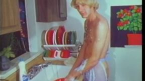Guy in apron fucks cute brunette