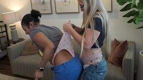 her panties needed a little adjusting