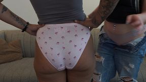 her panties needed a little adjusting