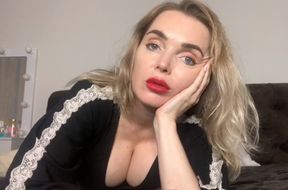 Annette Milf Stepmother seduces son via video call while father is at work
