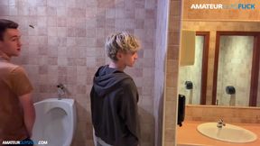 Agf014:: a Naughty Couple Sneaks off to Have Some Dirty Fun in a Public Restroom.