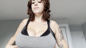 Mary MilkShakes Lets YOU Stare at her Cleavage before Lifting YOU