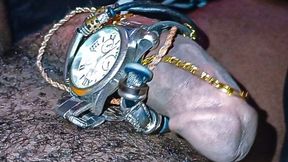 Billionaire using luxury tools to masturbate