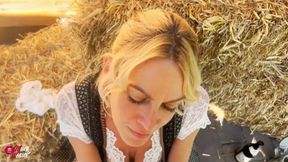 Hot Blonde German Girl in Dirndl Gets Fucked All Holes